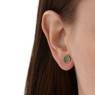 Silver Tourmaline Studs - Afghanistan